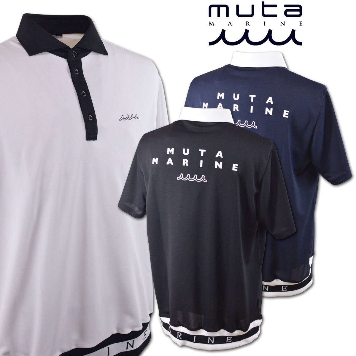 muta（ムータ） 半袖ポロシャツ メンズ マリン ゴルフ ゴルフウェア