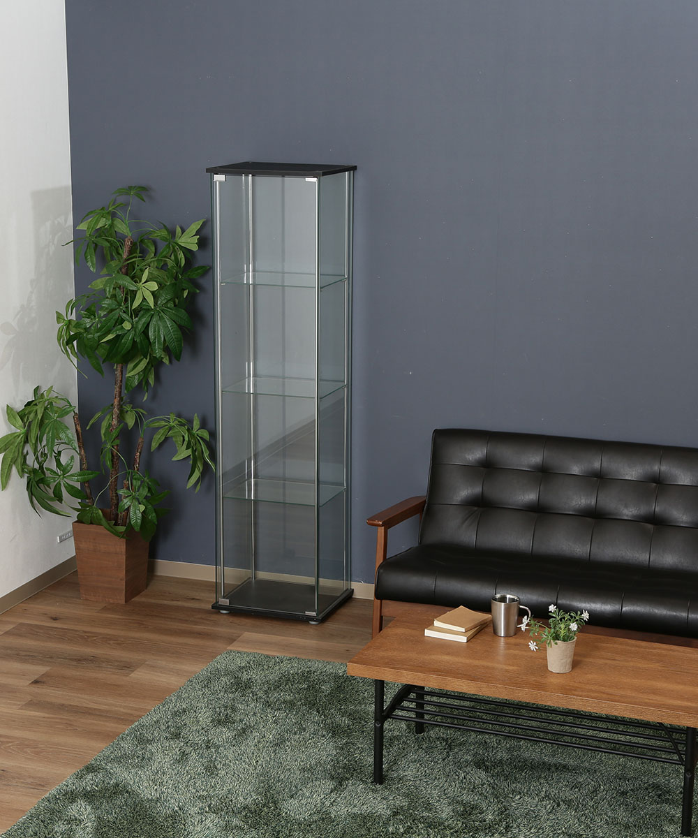 ガラス コレクションケース 4段 幅42.5cm 不二貿易 | ガラス