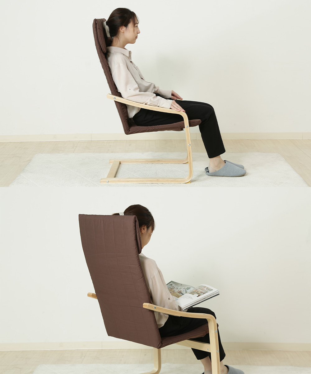 リラックスチェアー スリム 組立式 不二貿易 | チェアー チェア 椅子