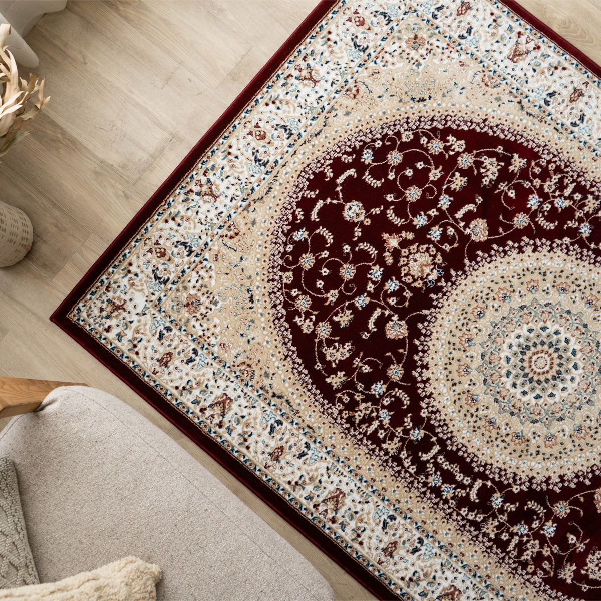 サヤンサヤン じゅうたん 133×195 高級 ラグ ペルシャ絨毯 柄 高密度36