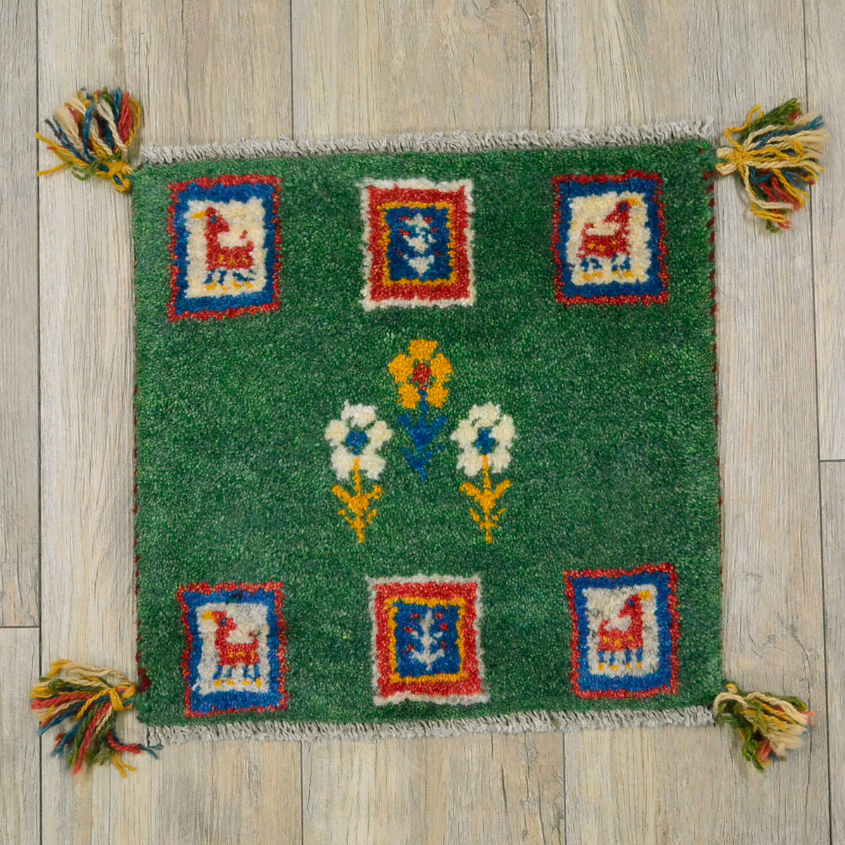 サヤンサヤン ギャッベ ギャベ 座布団 ペルシャ イラン 約 40x40cm