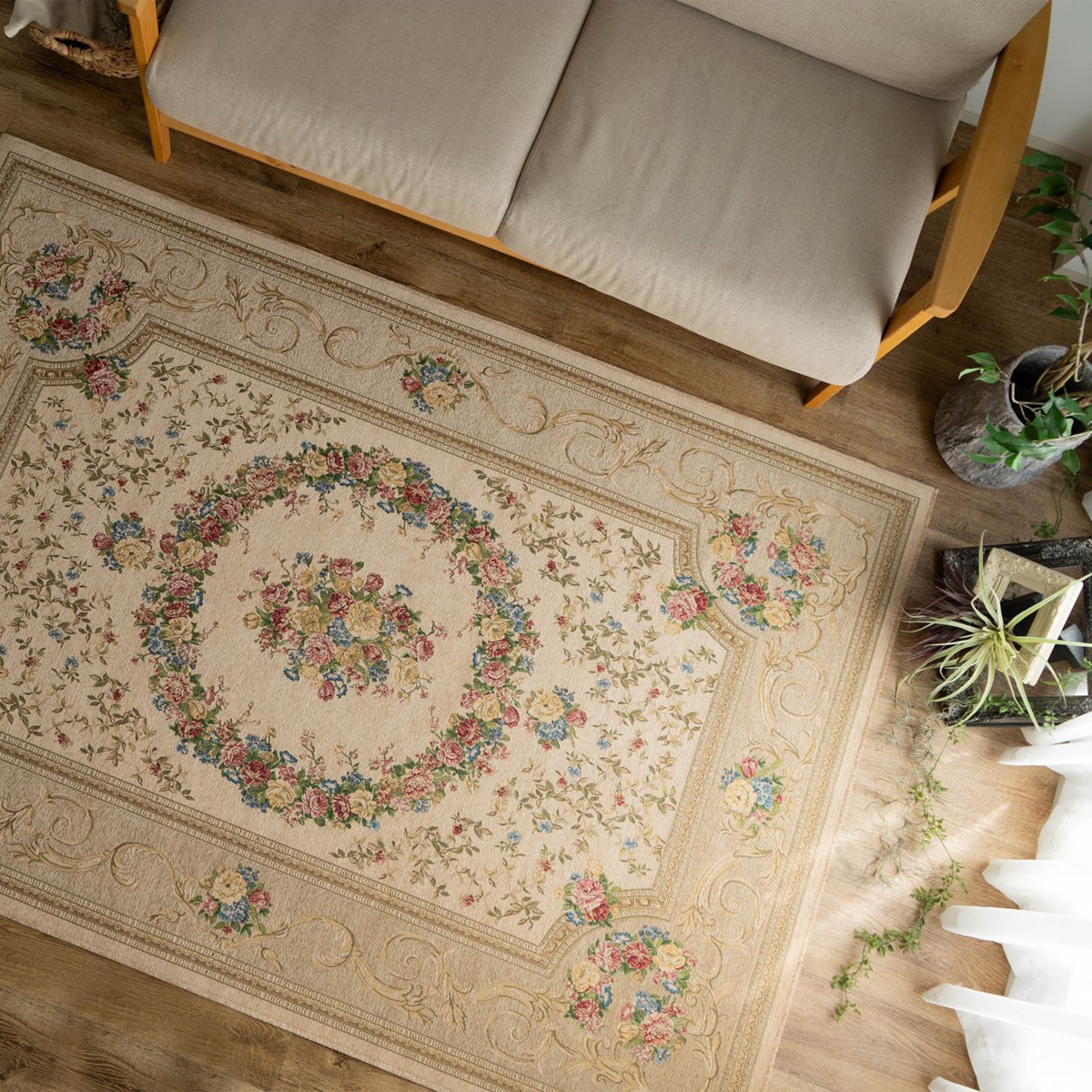 サヤンサヤン ラグ 6畳 カーペット ゴブラン織 ベルギー 絨毯 240x330