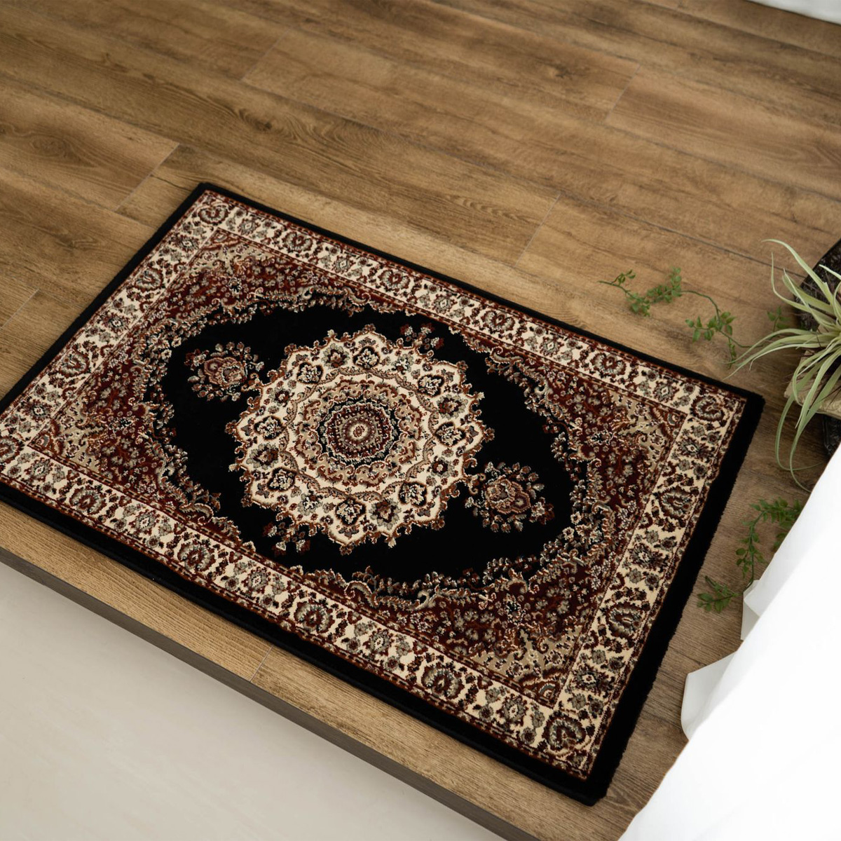 サヤンサヤン 玄関マット 室内 ペルシャ絨毯 風 高密度 75万ノット