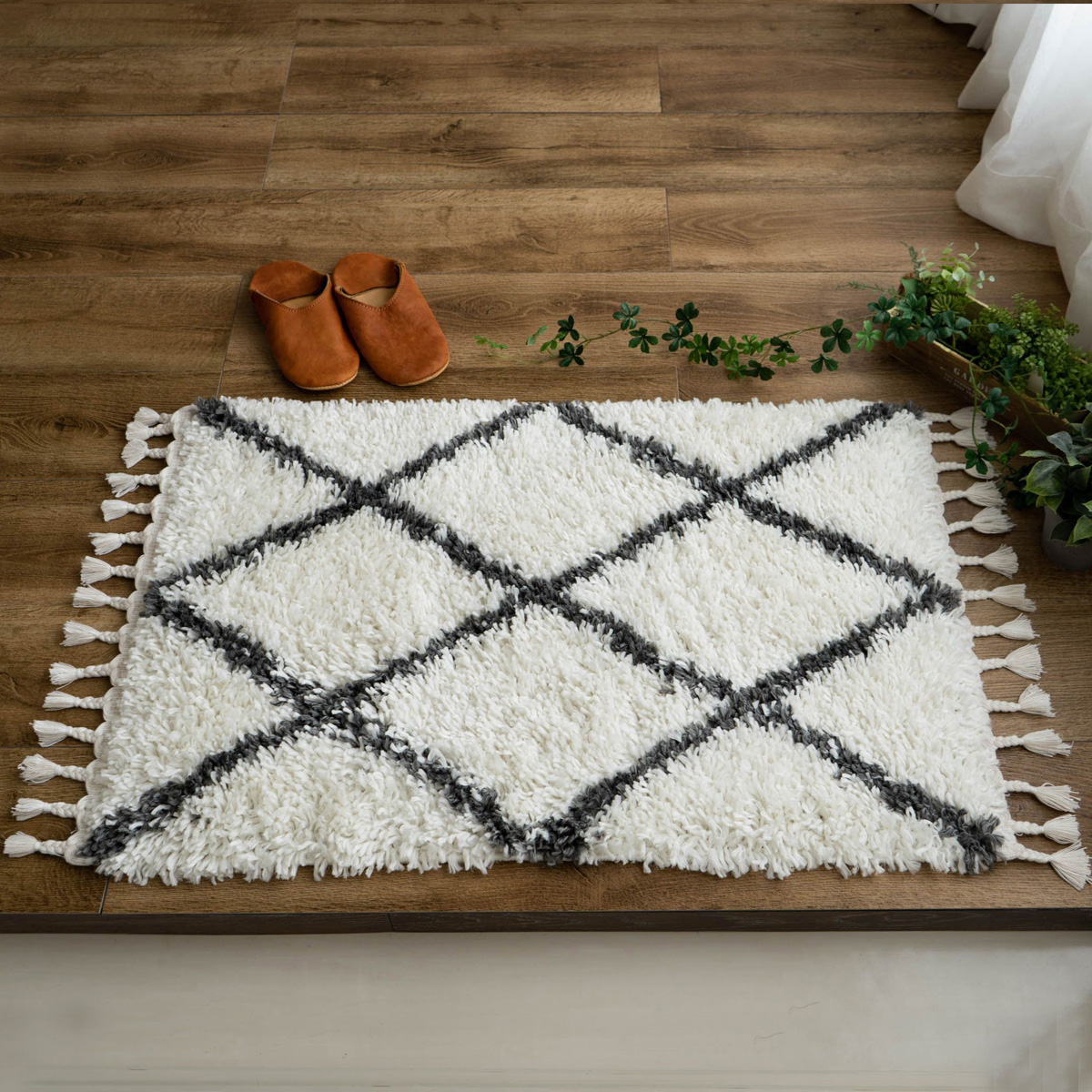 サヤンサヤン 玄関マット ベニワレン 風 ウィルトン 織 モロッカン 60