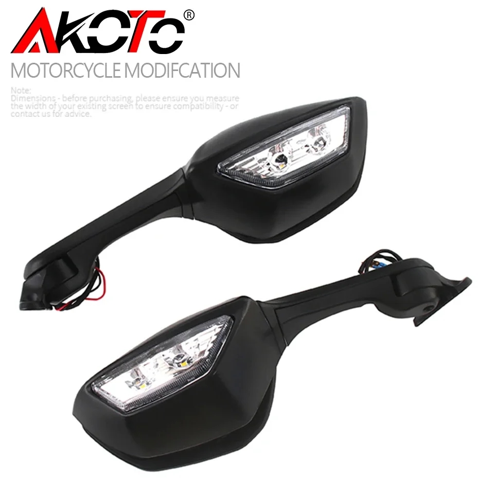 並行輸入品】 バイク リア サイド ミラー LED ウィンカー カワサキ ZX