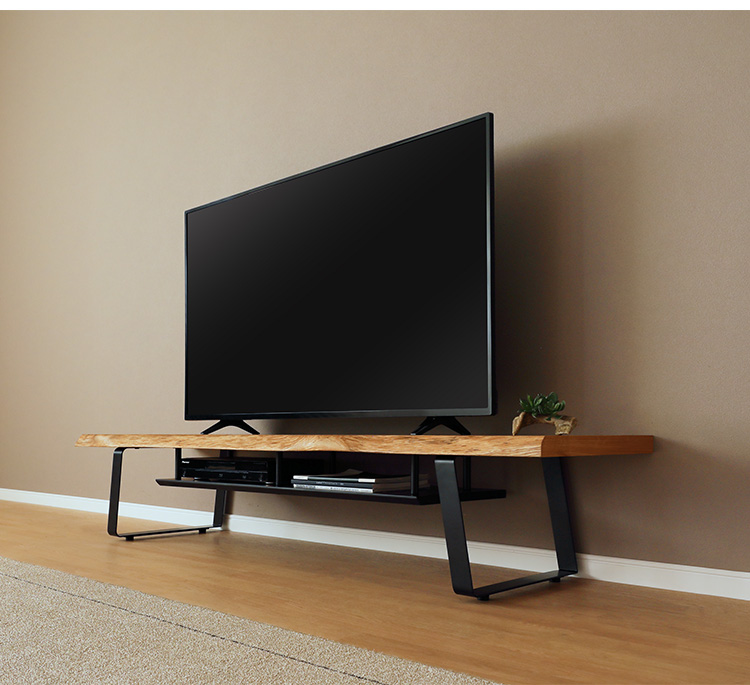テレビ台 ローボード テレビボード 幅150cm オーク材 一枚板風 TV台