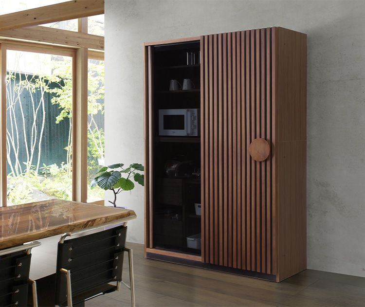 食器棚 キッチンボード 完成品 幅120 奥行52 高さ196 引き戸 開梱設置