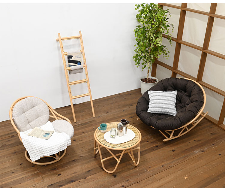 ラタンチェア ラタンロッキングチェア 完成品 1人用 1P チェア 椅子