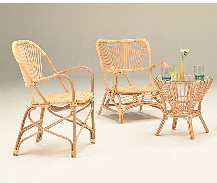 ラタンチェア 1人掛け ハイバック 完成品 定番 1人用 1P チェア 椅子