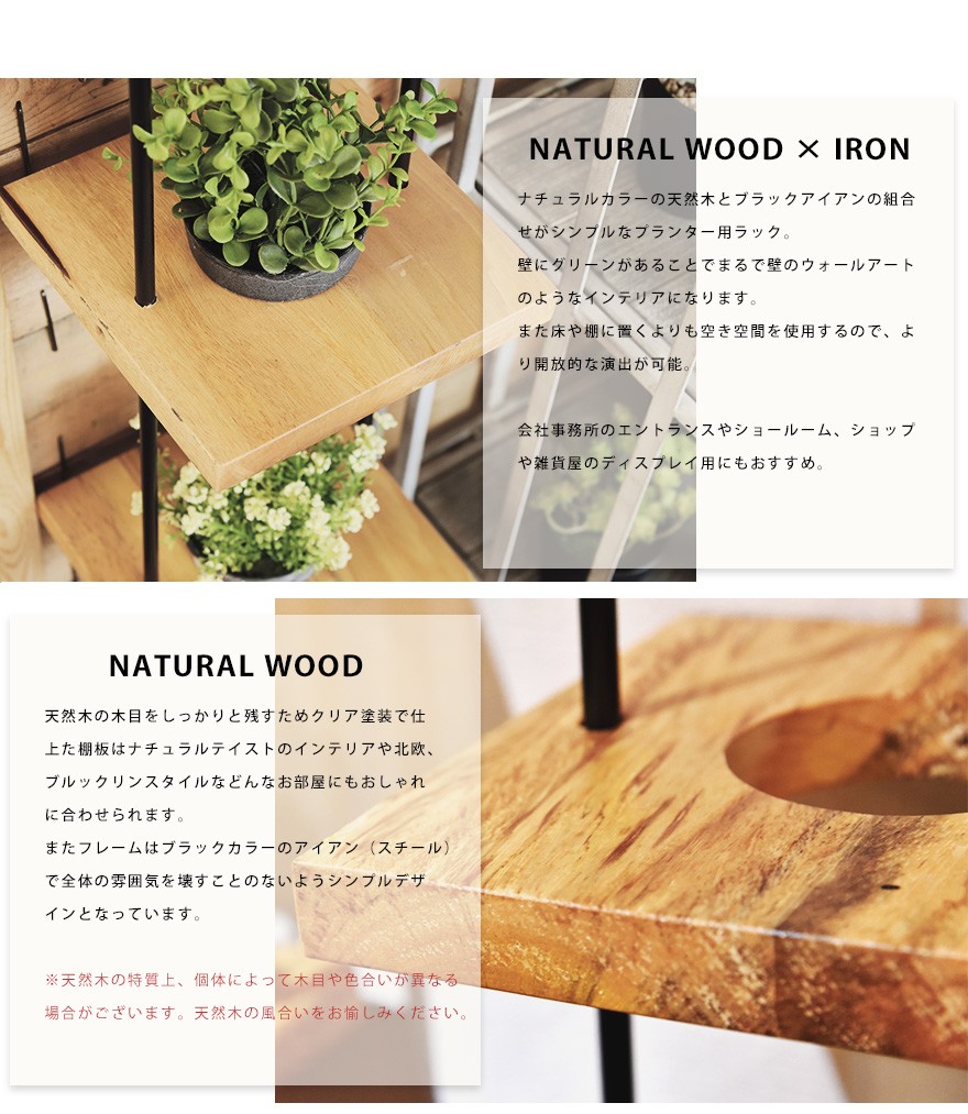 プランター 鉢 ラック 収納 棚 ウォールラック 壁掛け グリーン GREEN