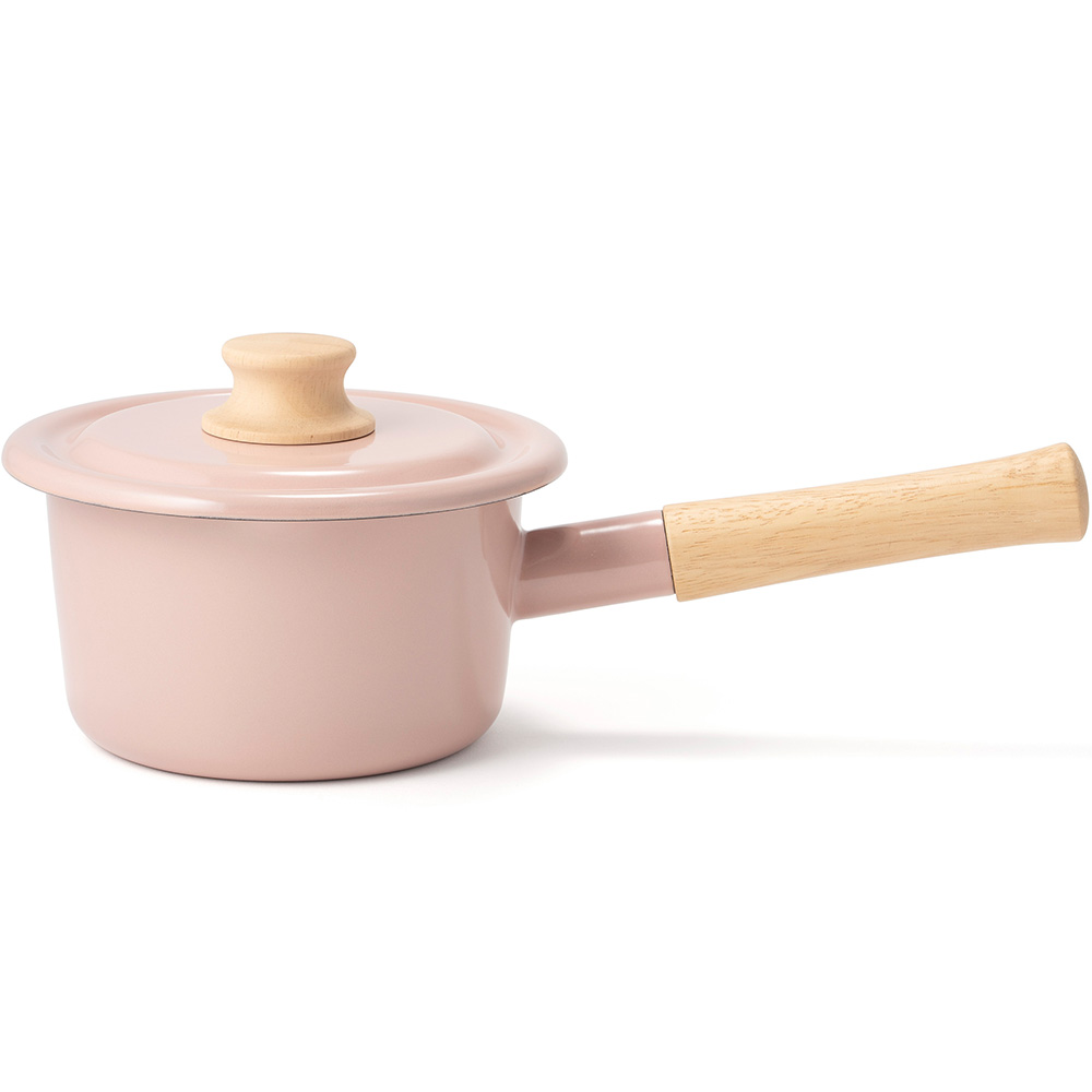 富士ホーロー ミルクパン 片手鍋 ホーロー鍋 蓋付き フタ 直火対応 IH