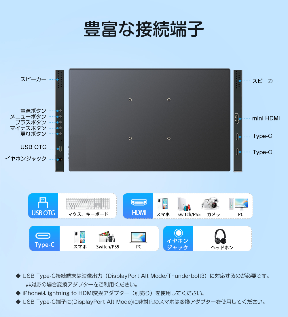 EVICIV モバイルモニター 13.3インチ 1080P フルHD 1920*1080 モバイル