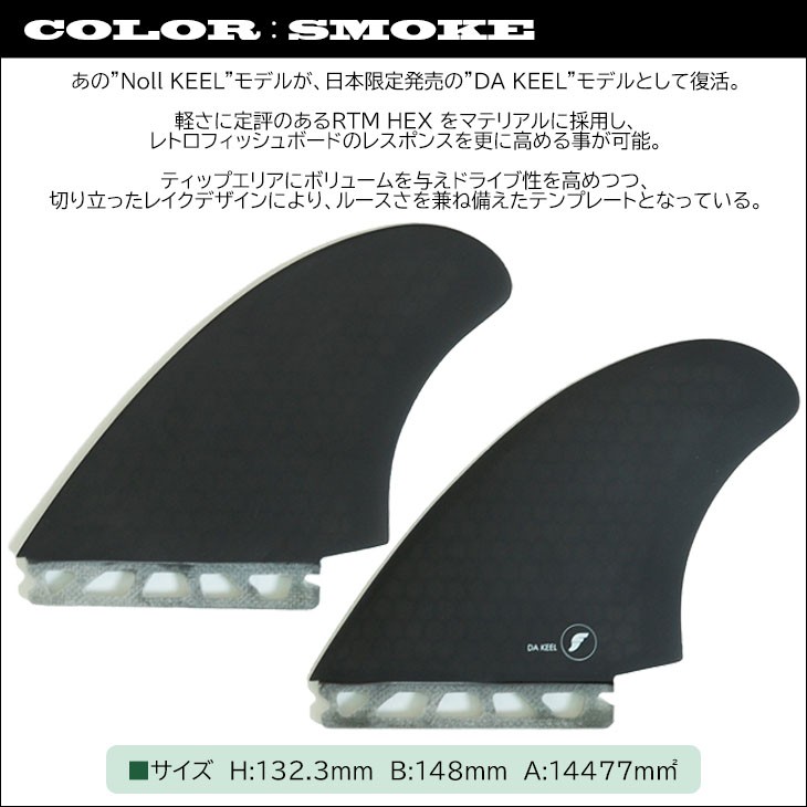 futures.（フューチャー） フィン RTM HEX DA KEEL TWINFIN ツイン