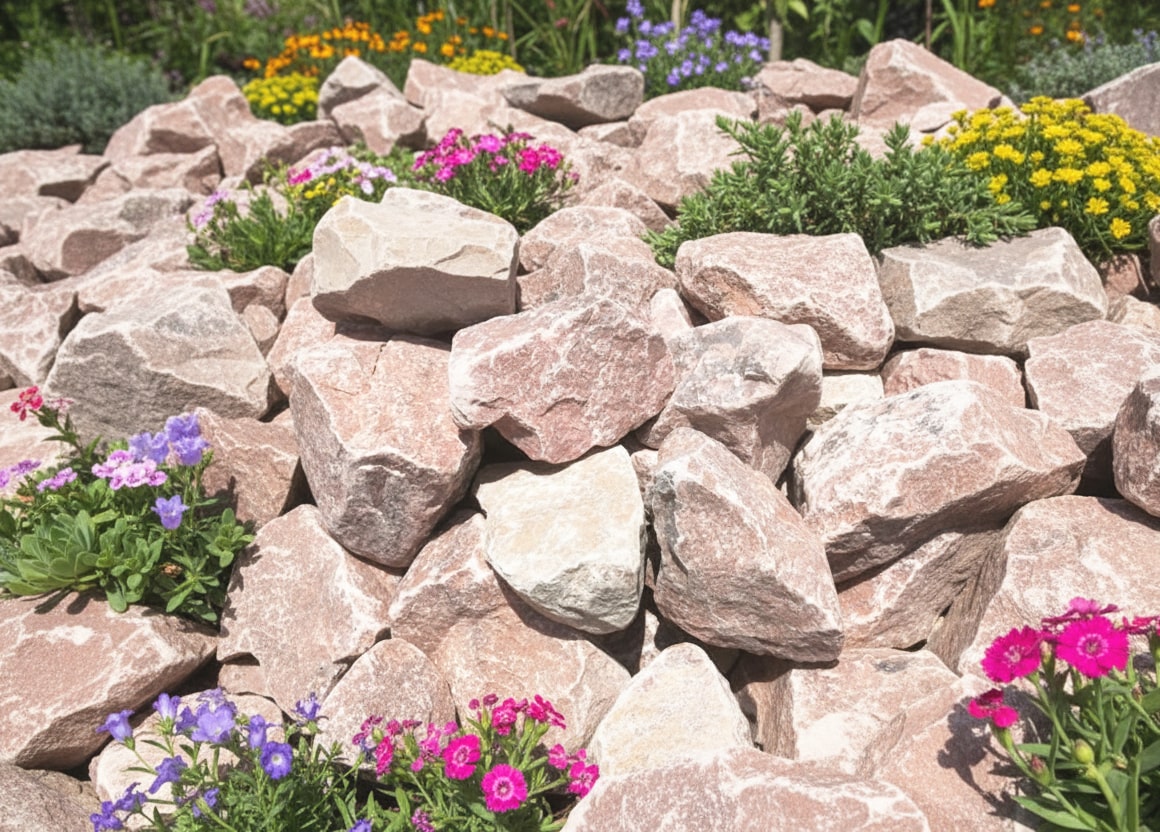 庭石 ロックガーデン 石 大 割栗石 クラッシュロック ロックガーデン用