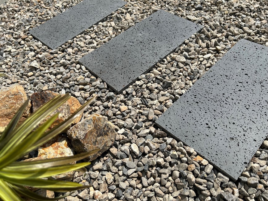 溶岩石 庭 溶岩 石 敷石 平板 庭石 ガーデニング石材 敷材 グレー diy