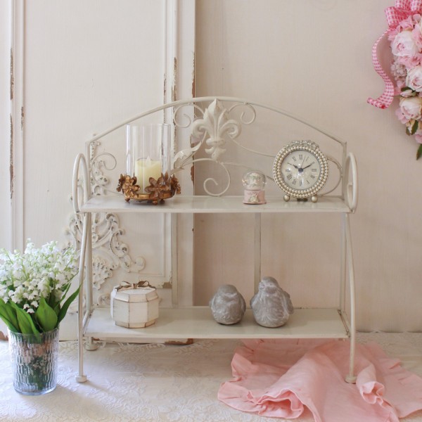 4段 アイアンラック シェルフ ホワイト アイアンシェルフ 飾り棚