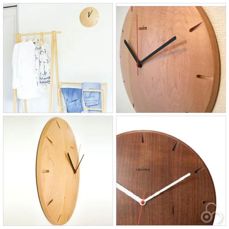 cosine（コサイン） (プレゼント付) 掛け時計 no.270時計 メープル CW