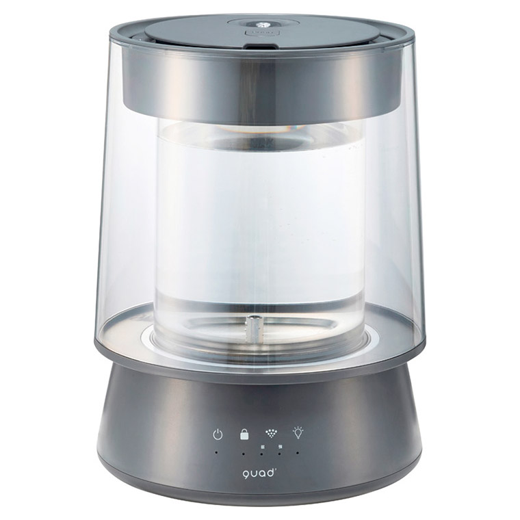 QUADS ガラススチーム加湿器 グラス グレー QS549GY M41004 ギフト