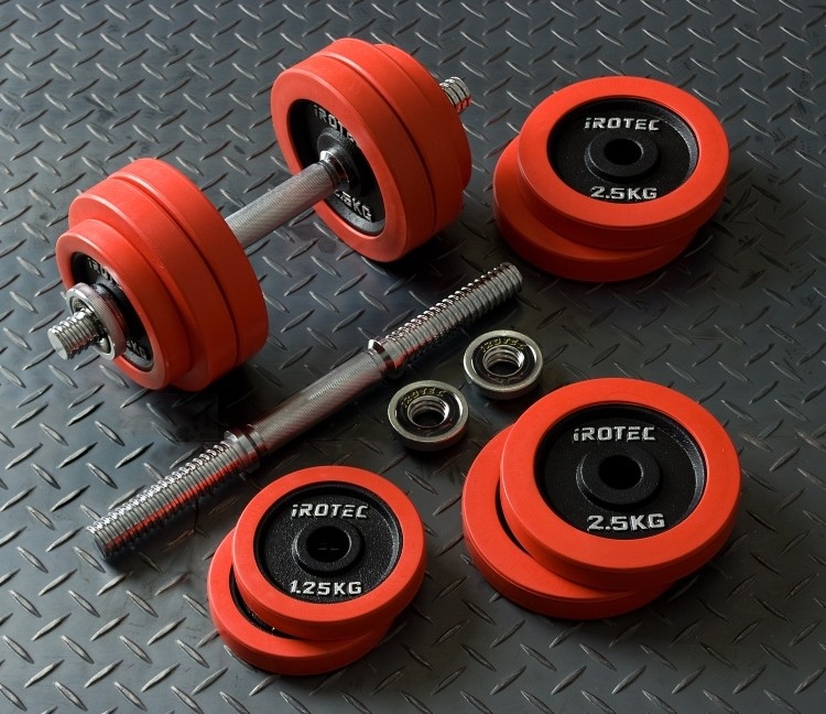 IROTEC（アイロテック） ダンベル ラバー ダンベル30kgセット / 筋トレ