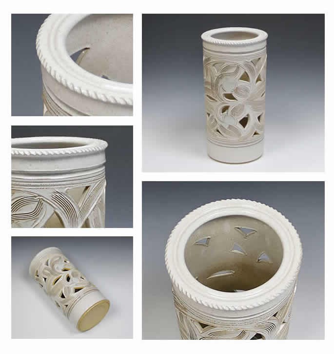 傘立て 陶器 おしゃれ 信楽焼 かさたて 和風 傘入れ モダン 白 玄関