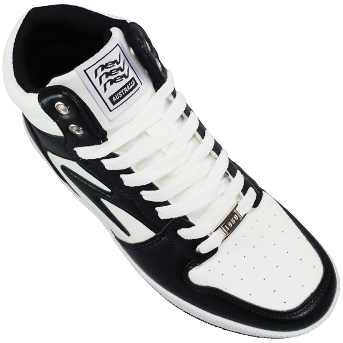 スニーカー ネブ nev786 ホワイト/ブラック ホワイト/レッド 25cm