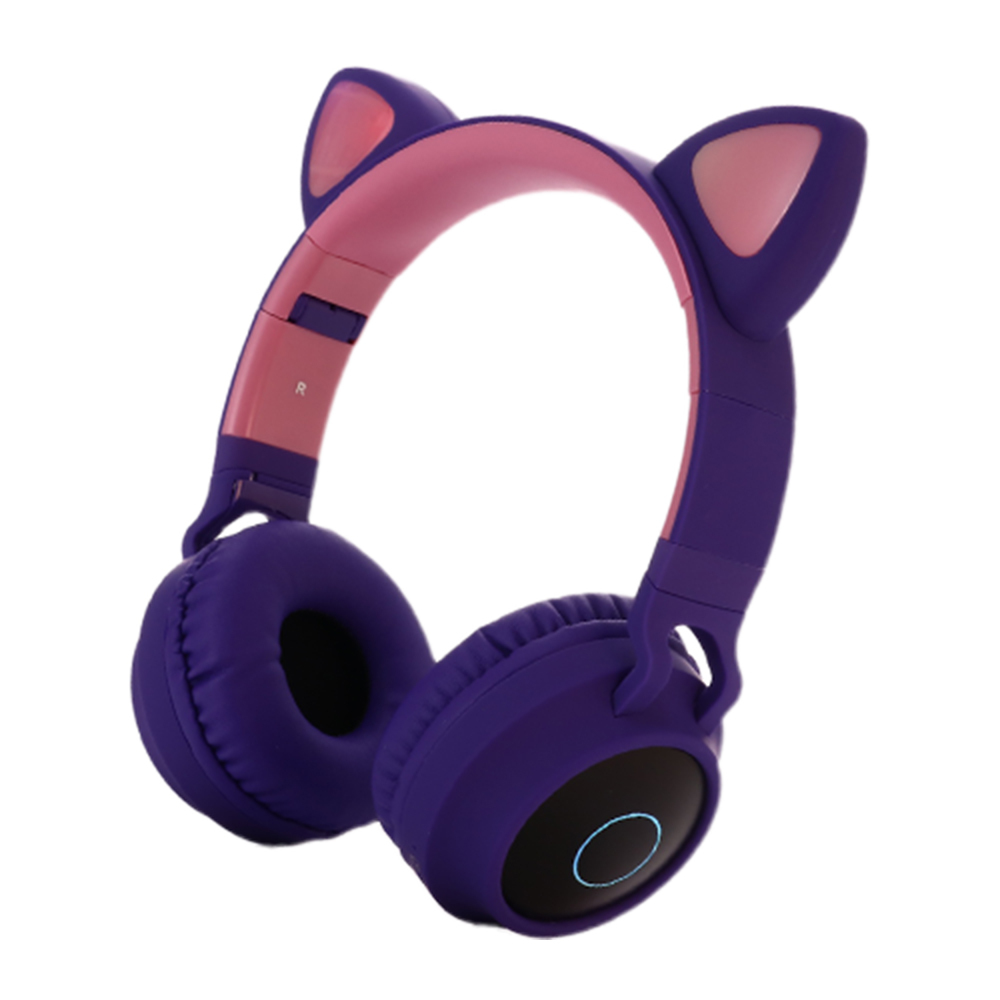 ワイヤレスヘッドホン ヘッドフォン Bluetooth5.0 LED付き ネコ耳