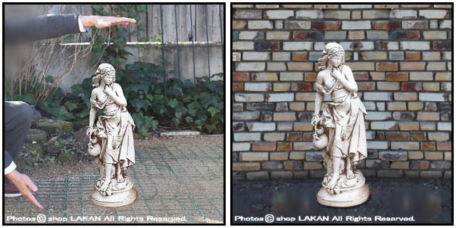 春の少女像 H68cm イタリア製洋風庭園 ガーデン 石像 / イタルガーデン