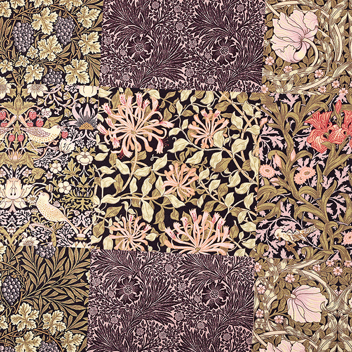 V&A Fabric Collection Morris Mosaic シーチング 50cm単位 | 切売り