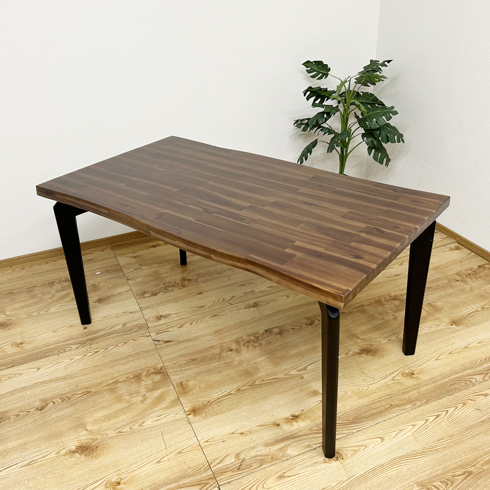 ダイニングテーブル 140 4人用 長方形 天然木 無垢材 アカシア