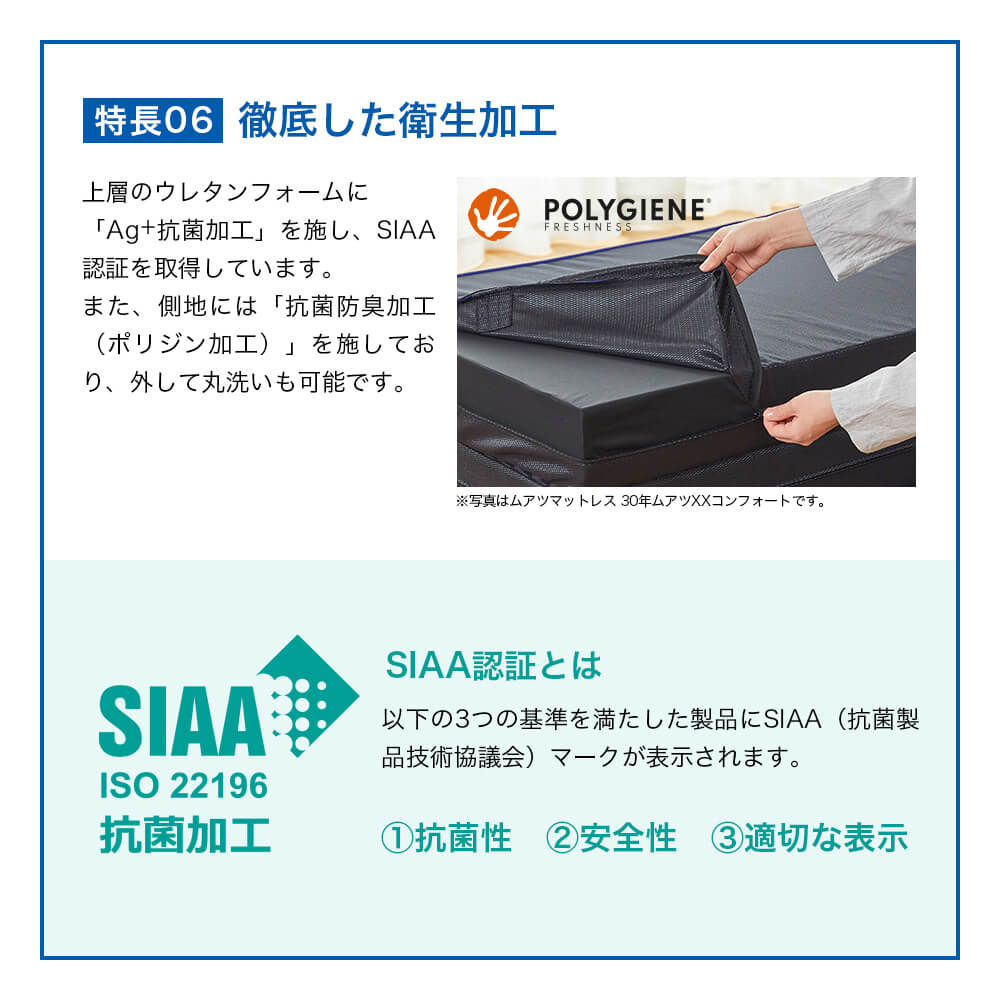 西川（nishikawa） マットレス シングル 三つ折り 折りたたみ ムアツ