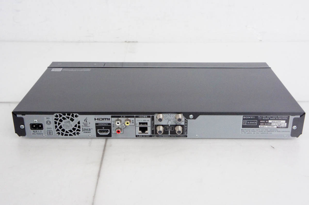 中古 SONYソニー ブルーレイレコーダー BDZ-E520 HDD500GB ブルーレイ