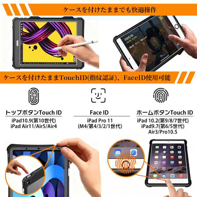 Serein ipad A16 11世代 防水ケース アイパッド 第10/9世代 カバー
