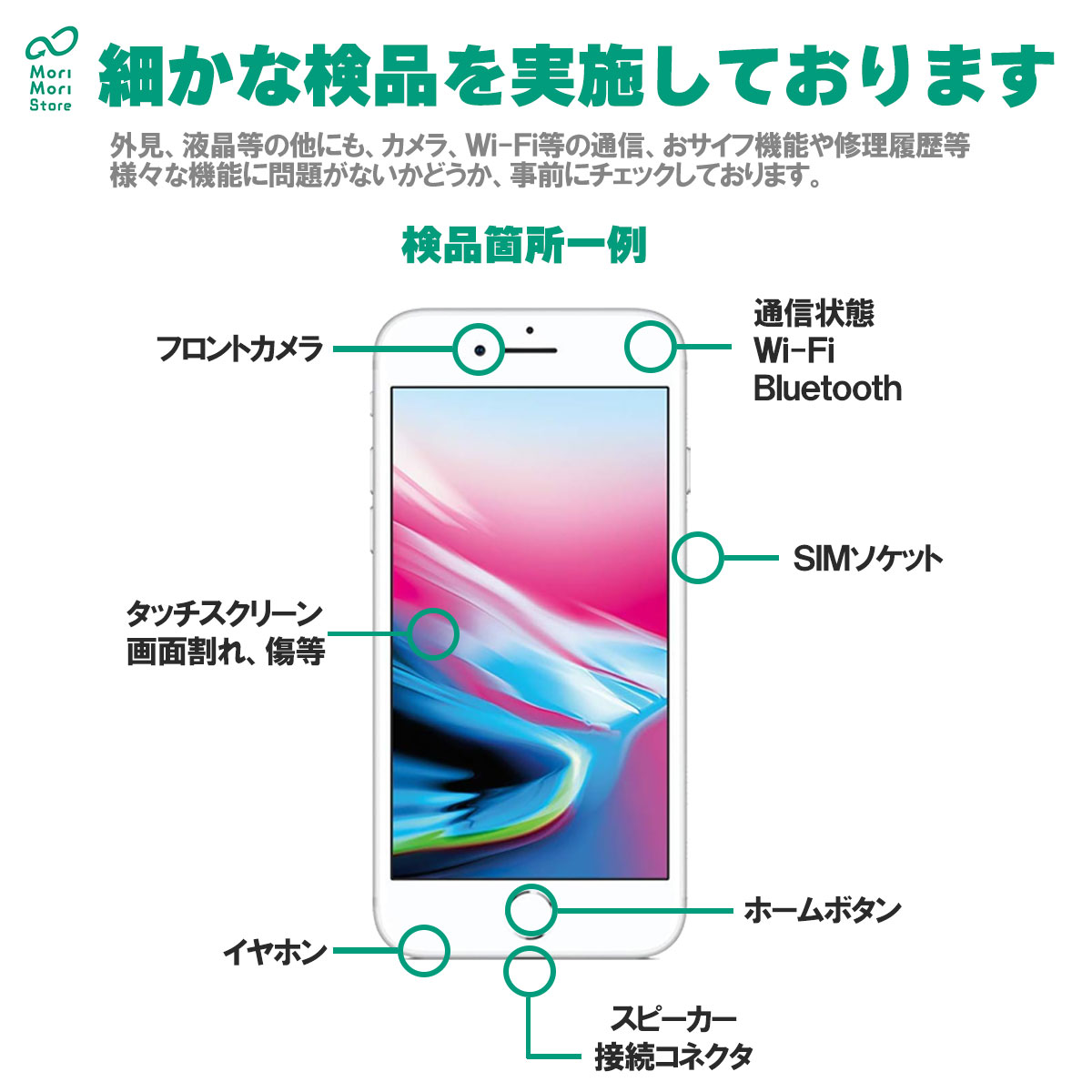 iPhone 8 【中古Bランク】iPhone8 64GB シルバー バッテリー最大容量85