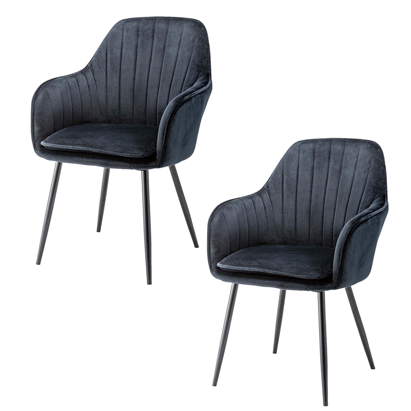 ダイニングチェア 2脚セット デスクチェア ファブリック チェア 椅子