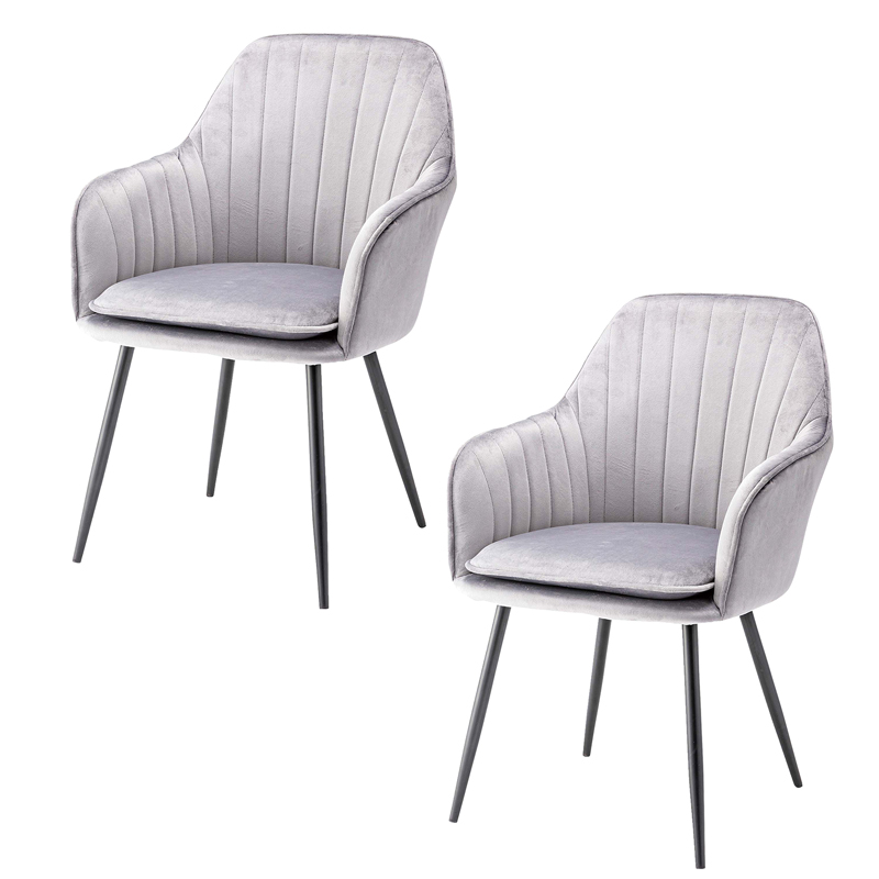 ダイニングチェア 2脚セット デスクチェア ファブリック チェア 椅子