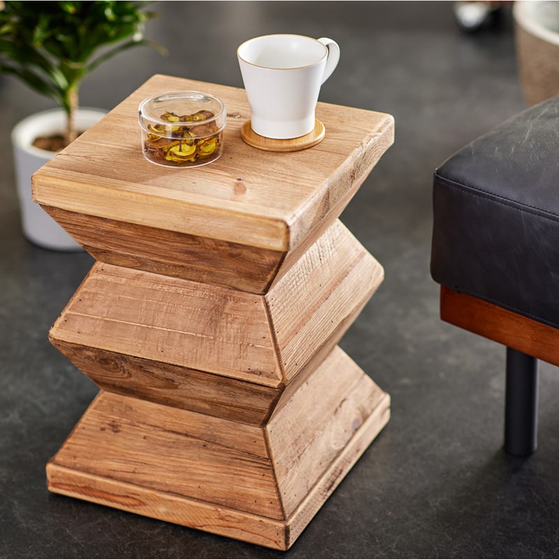 スツール 木製 天然木 パイン古材 古材 サイドテーブル フラワーベース