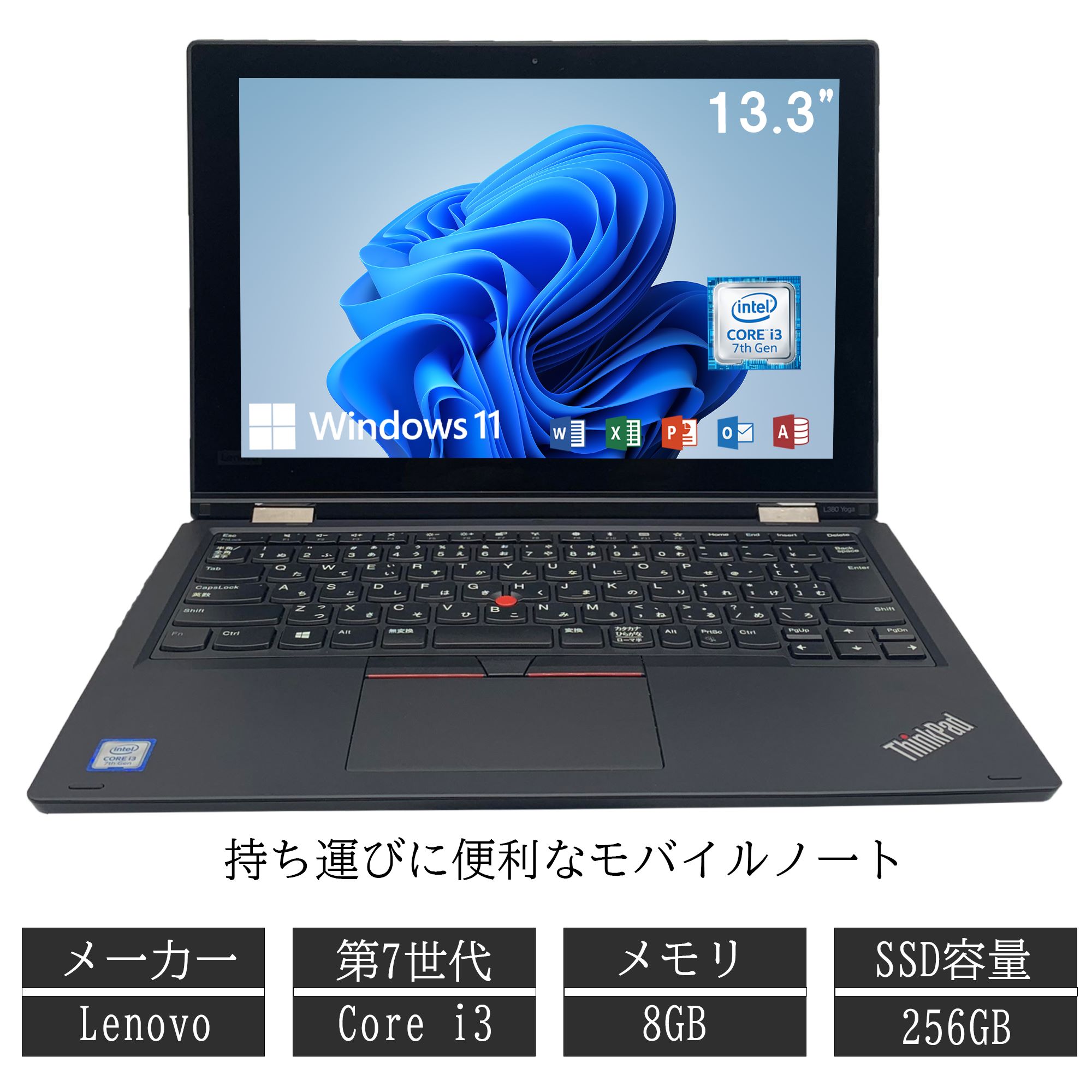ThinkPad L ノートパソコン Lenovo L380 l480 l390 Core i5 2.2GHz 8GB