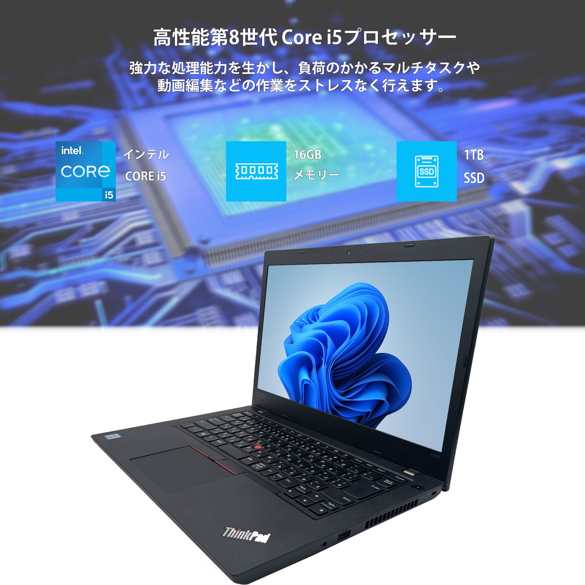 Lenovo（レノボ） 中古ノートパソコン14インチ WPS Office付 Windows11