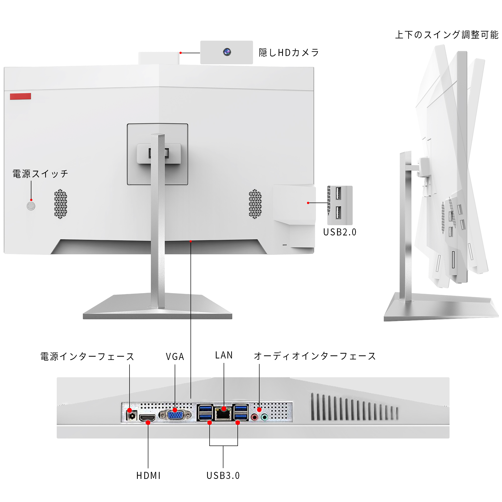 VETESA 新品 一体型 デスクトップパソコン Windows11搭載 タッチパネル