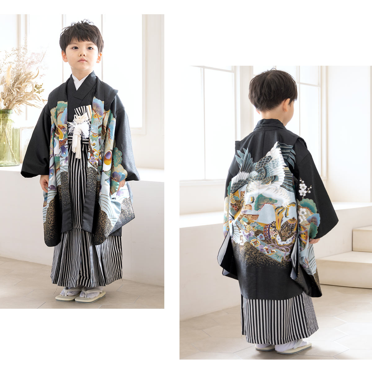 SOUBIEN（創美苑） 七五三 着物 レンタル 5歳 男の子 フルセット 袴