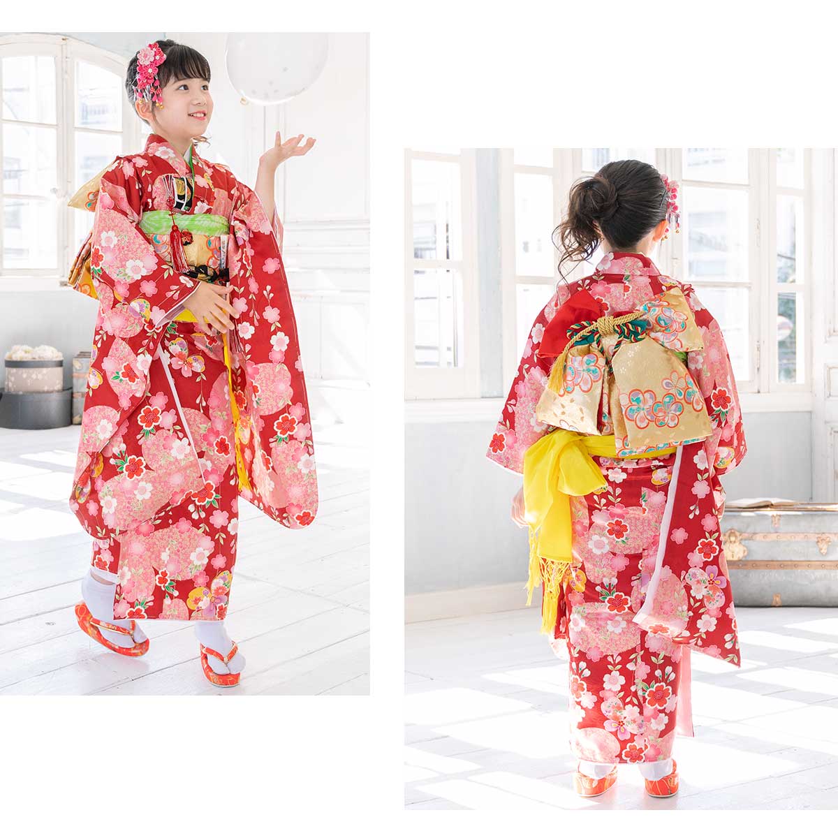 SOUBIEN（創美苑） レンタル 七五三 レンタル 7歳 着物セット 女の子