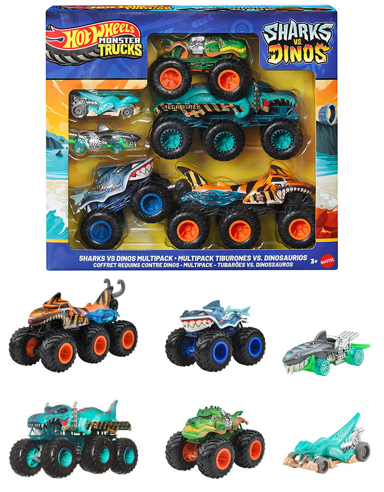 企画品)ホットウィール モンスタートラック シャークvs.ダイノ