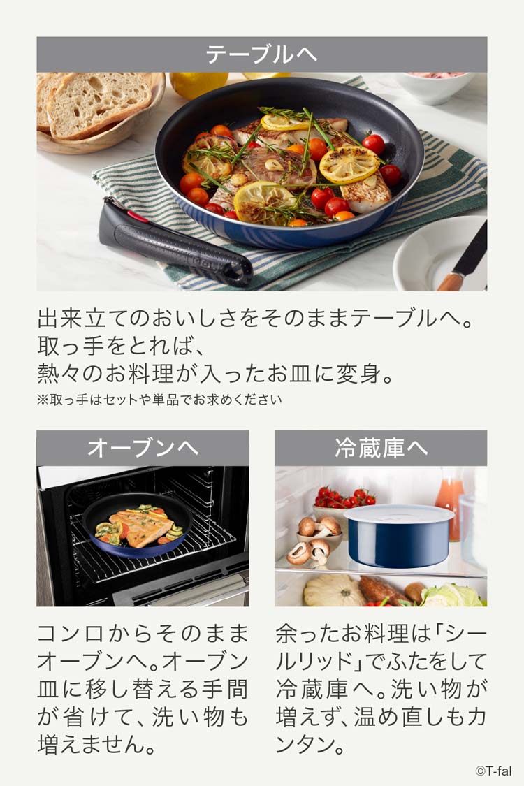 T-fal インジニオ・ネオ ロイヤルブルー・インテンス フライパン 22cm