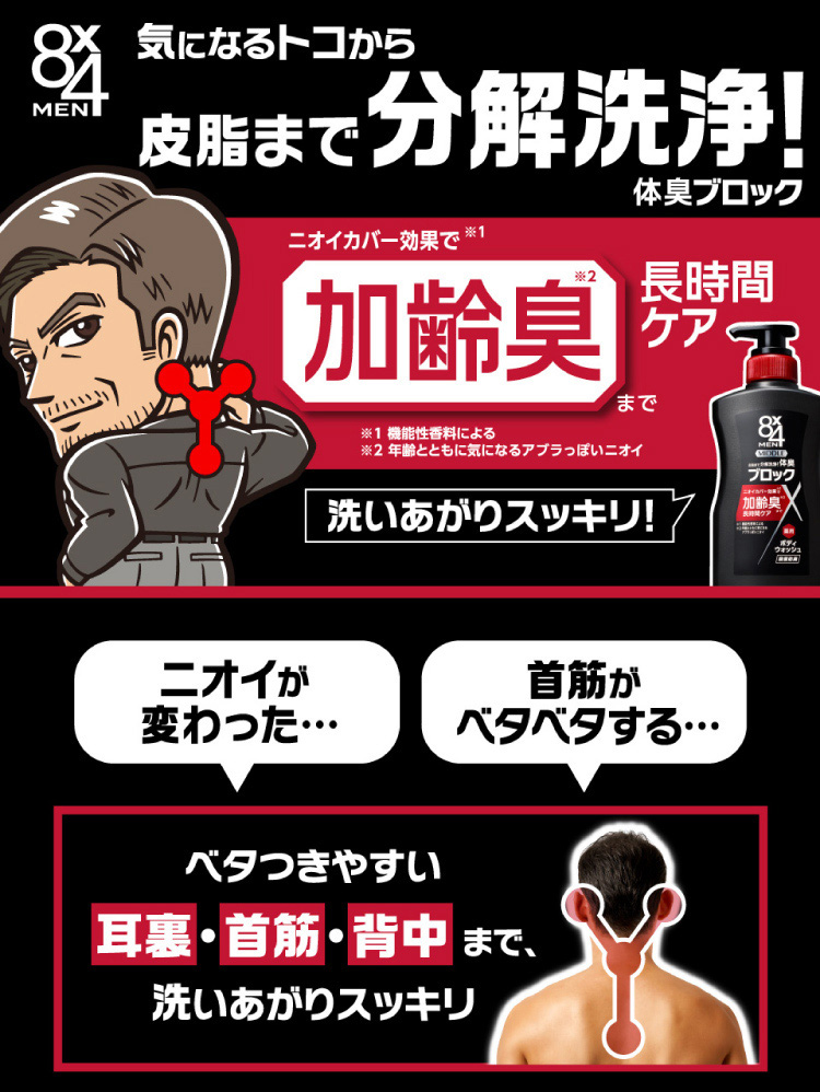 8×4メン ミドルリキッド ( 85ml )/ 8x4 MEN(エイトフォー メン) : 爽快