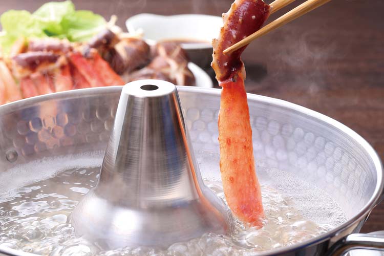 ステンレス製 卓上鍋 カセットコンロ専用 匠丈膳 蓋付しゃぶしゃぶ鍋