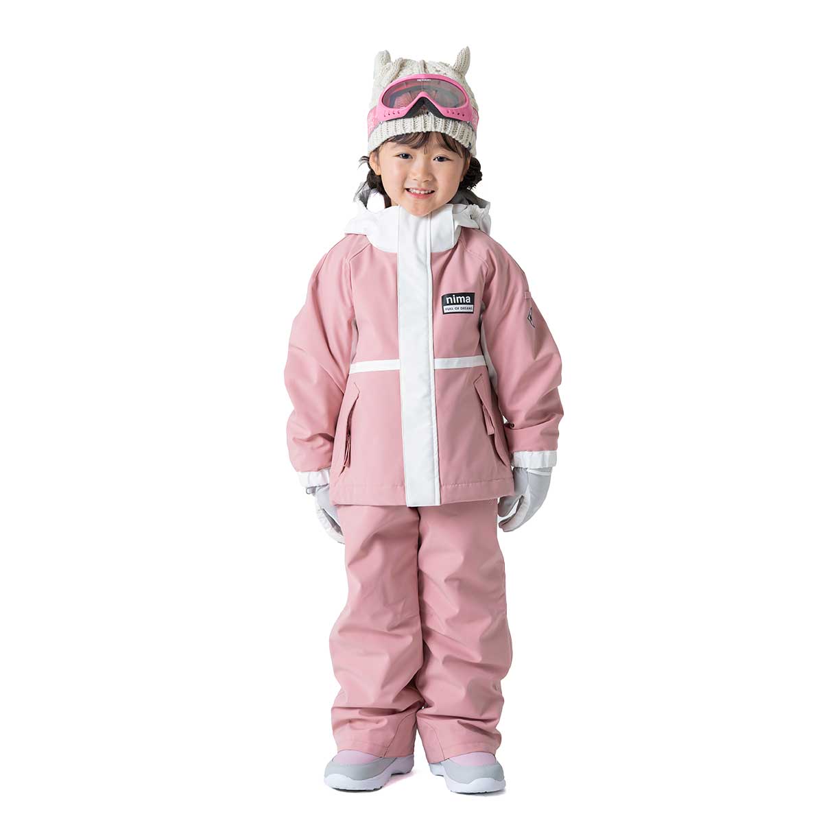 NIMA キッズ スキーウェア 上下セット 耐水圧10000mm サイズ調整