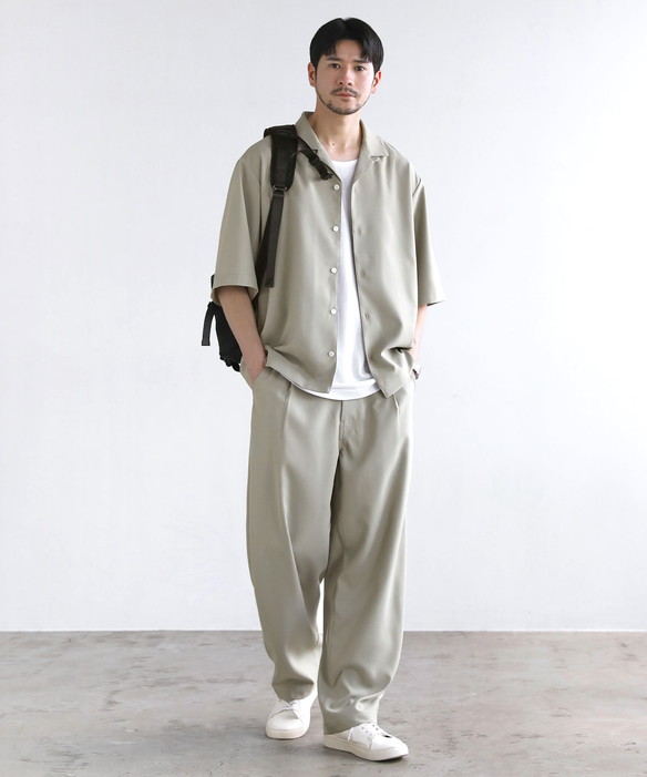 セットアップ 3点セット】メンズ 夏 春 半袖 オープンカラーシャツ