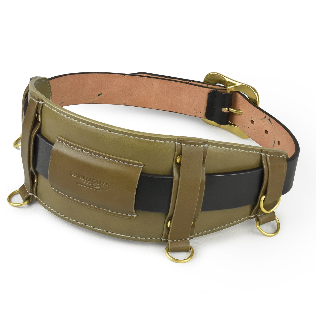 ウェーディングベルト 厚革ヌメ ショートサイズ : サムライクラフト