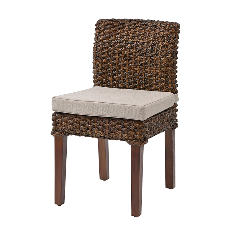 ダイニングチェア ウォーターヒヤシンス おしゃれ クッション ラタン