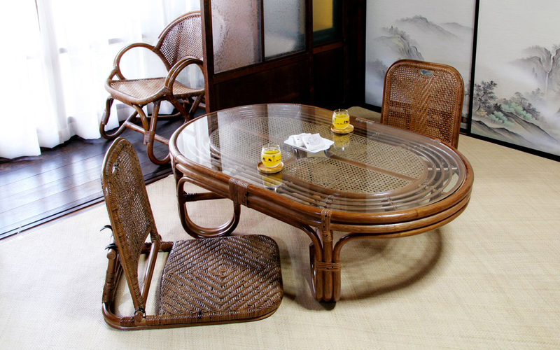 ラタン 座椅子 椅子 籐 おしゃれ 折りたたみ フロアチェア